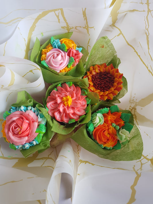 Eggless 5Cupcake Bouquet