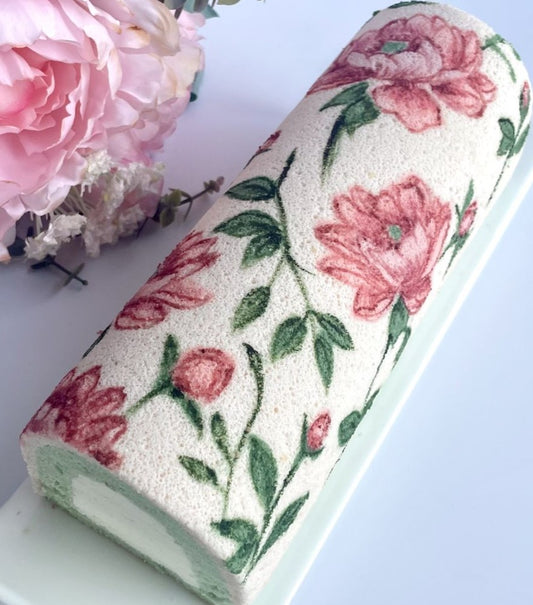 Eggless Designer painted Swissroll